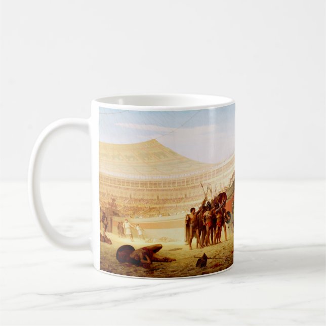 Ave Caesar by Jean-Leon Gerome Kaffemugg (Vänster)