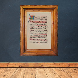 Ave gratia plena - Antiphon Medieval Manuscript Poster