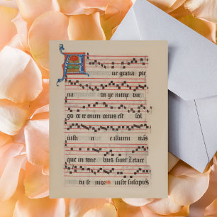 Ave gratia plena - Antiphon Medieval Manuscript Vykort