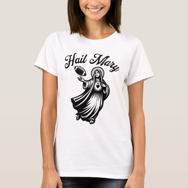 Ave Maria Amerikansk fotboll  T Shirt (Framsida)