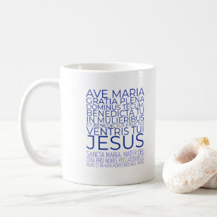 Ave Maria / Hail Mary Latin-English Kaffemugg
