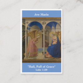 Ave Maria Hail Mary prayer-kort Visitkort