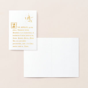 AVE MARIA I LATIN VÅR DAM AV NÅD FOLIERAT KORT