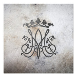 Ave Maria Monogram Fototryck