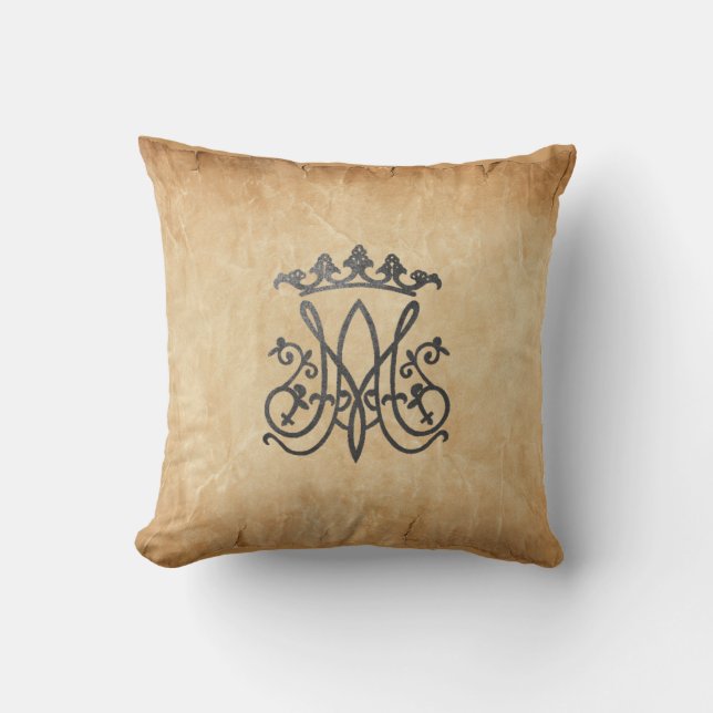 Ave Maria Monogram Kudde (Framsida)
