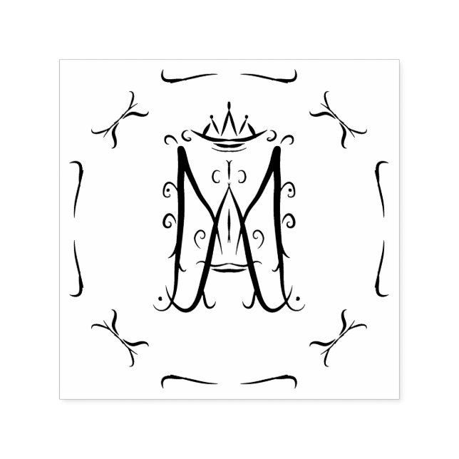 Ave Maria Monogram Självfärgande Stämpel (Design)