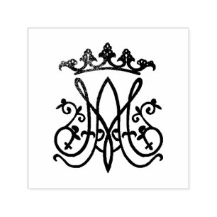 Ave Maria Monogram Självfärgande Stämpel