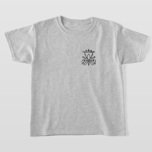 Ave Maria Monogram T Shirt (Laydown)