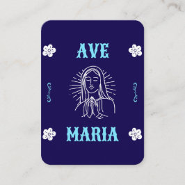 Ave Maria Prayer Card - Latin Hail Mary Placeringskort