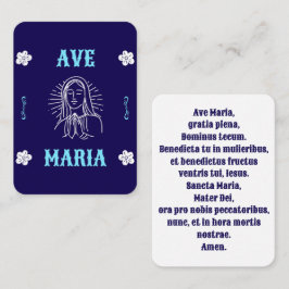 Ave Maria Prayer Card - Latin Hail Mary Placeringskort