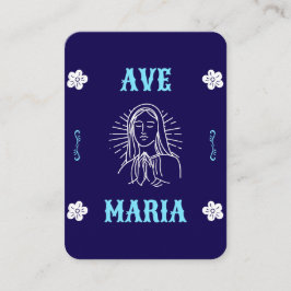Ave Maria Prayer Card - Spansk hagel Mary Placeringskort