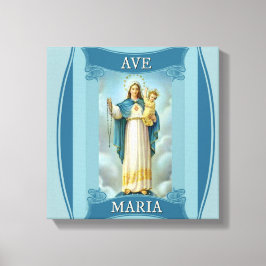 AVE MARIA VIRGIN MARY CHRIST CHILD Rosary Canvastryck