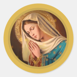 Ave Maria... Virgin Mary Runt Klistermärke