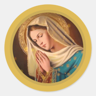 Ave Maria... Virgin Mary Runt Klistermärke