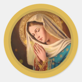 Ave Maria... Virgin Mary Runt Klistermärke