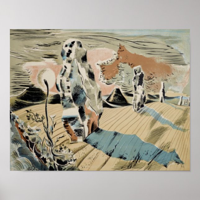 Avebury (1937) av Paul Nash Poster (Framsidan)