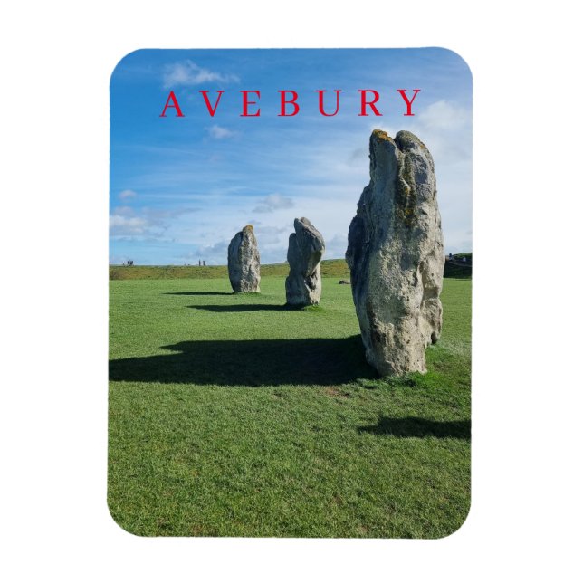 Avebury-stencirkelvy - kylmagnet magnet (Vertikal)