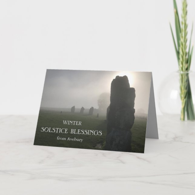 Avebury Winter Solstice Blessings Card Kort (Framsida)