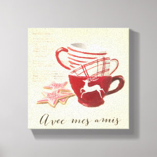 Avec Mes Amis Canvastryck