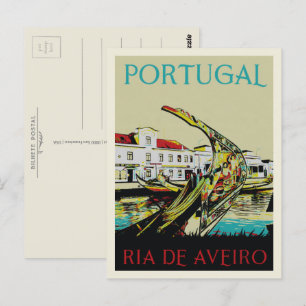 Aveiro-lagunillustration Portugal Vykort