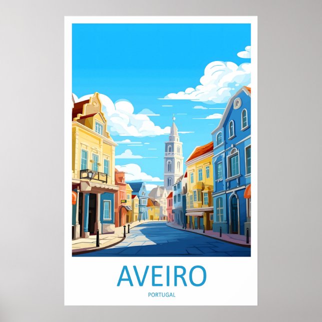 Aveiro Park Skidåkning Nationell Affisch Vintage R (Framsidan)