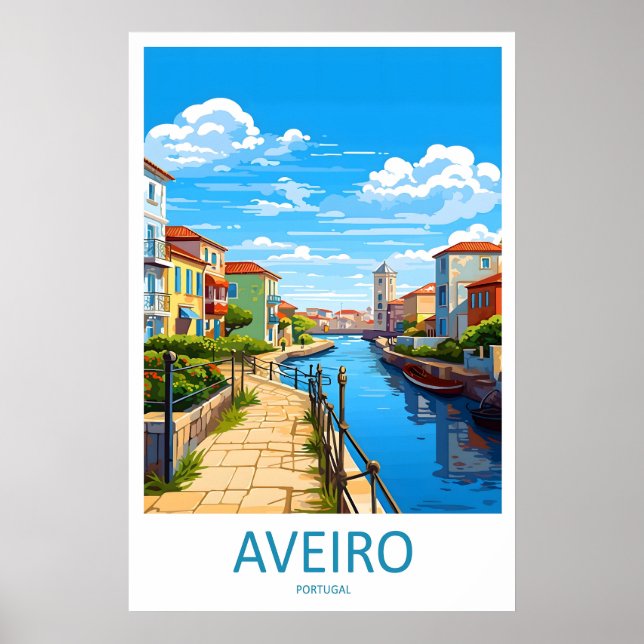 Aveiro skidresor National Vintage Affisch (Framsidan)