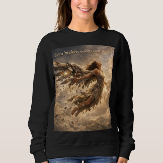 Även brutna vingar kan sväva – Inspirerande ängel T Shirt