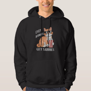 Även busar får sorgsamma katt meme t-shirt rolig k hoodie