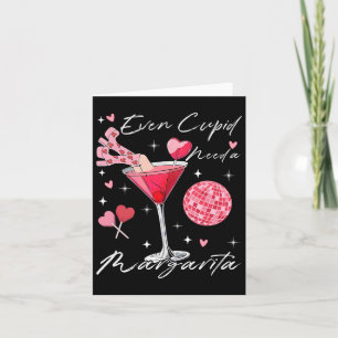 Även Cupid Behöver En Margarita Alla Hjärtans Dag Kort