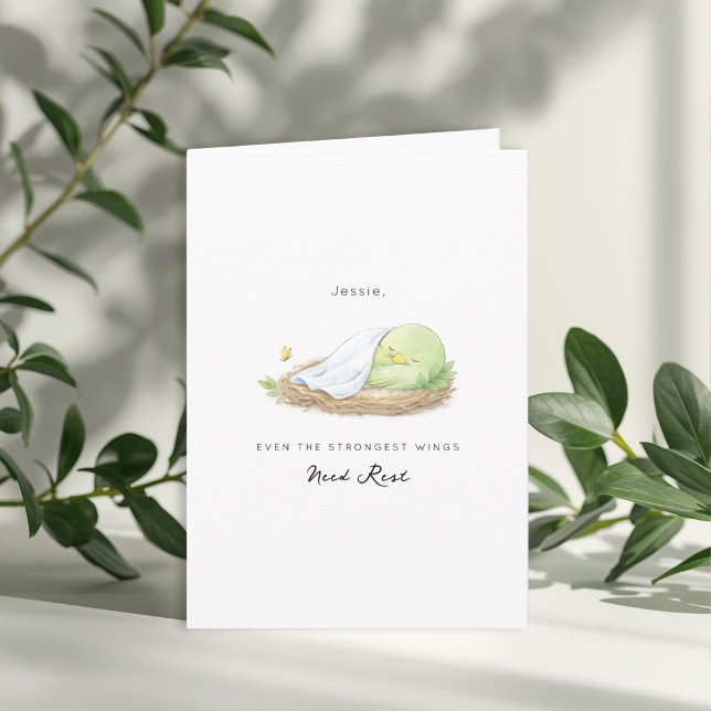 Även de starkaste vingarna behöver vila Stöd cance Kort (Even the Strongest Wings Need Rest Support Cancer Card)