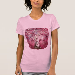 Även detta ska passera Abstrakt Träd Löv Rosa T Shirt