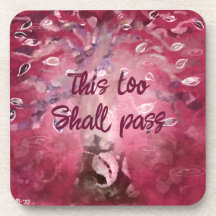 Även detta ska passera Abstrakt Träd Rosa White Br