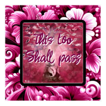 Även detta ska passera Abstrakt Träd Rosa White