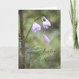Även detta ska passera Rosa Forest Flower Photo Kort