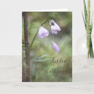 Även detta ska passera Rosa Forest Flower Photo Kort