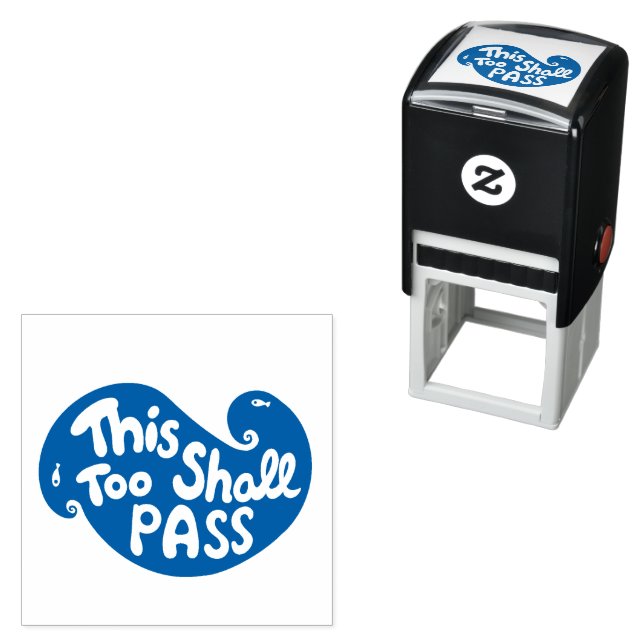 Även detta ska passera typografin för handskrift självfärgande stämpel (In Situ)