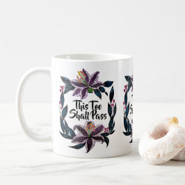 "Även detta ska passera" Watercolor Lily Wandeans Kaffemugg