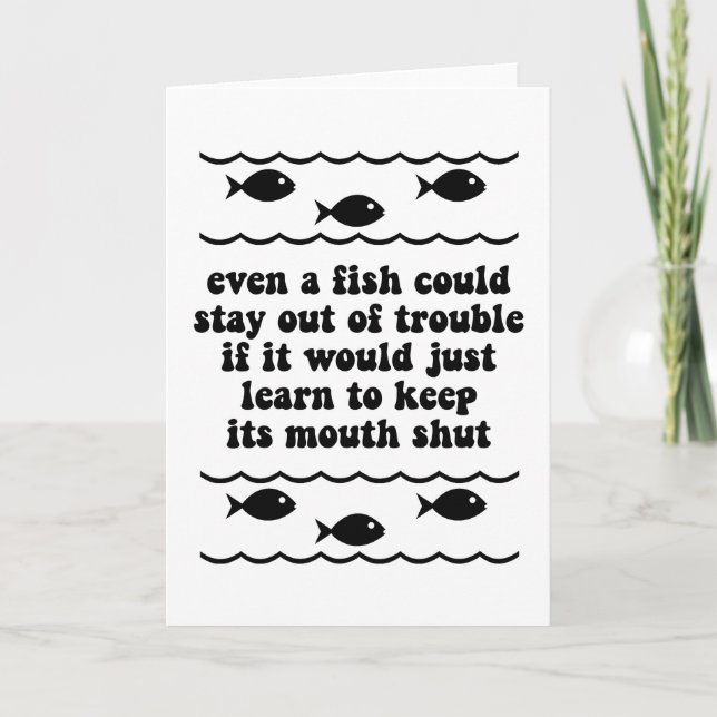 Även en fisk skulle kunna vara utom problem kort (Framsida)