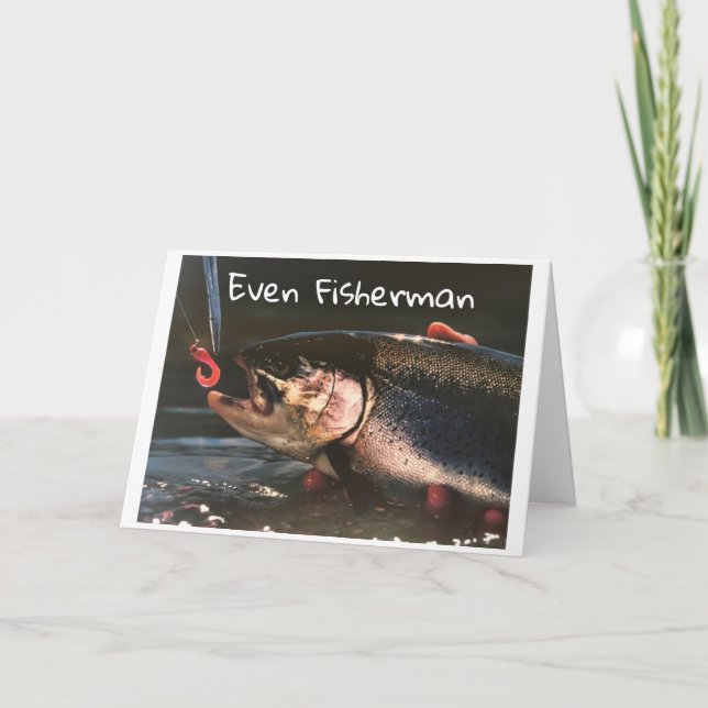 ÄVEN **FISKARE** FIRAR JUL KORT (Framsida)