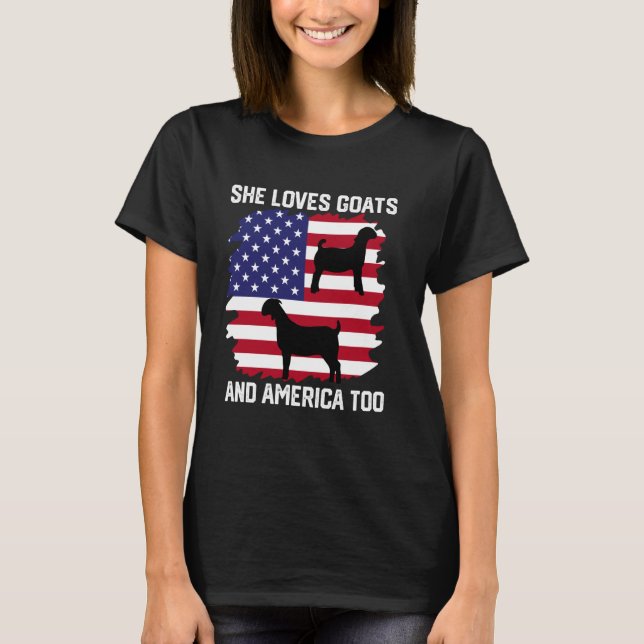 Även hon kärlek boer gett och america, boer Getes T Shirt (Framsida)