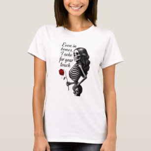 Även i Bones gotisk mörk romantik Skelettkvinna w T Shirt