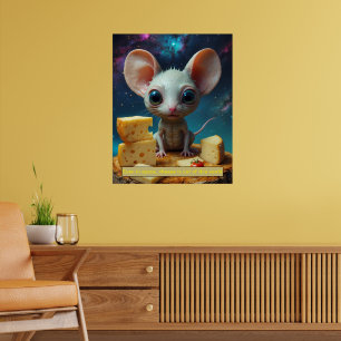Även i rymden är ost ute ur världen poster