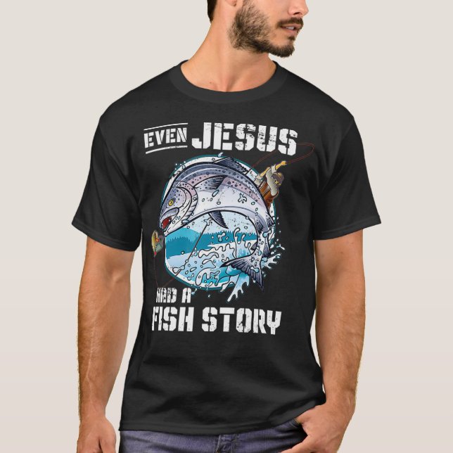 Även Jesus hade en fiskartikel Jesus _1  T Shirt (Framsida)