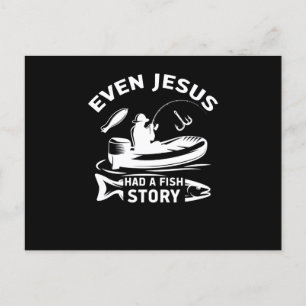 Även Jesus hade en fiskehistoria Kristendom Meddelande Vykort