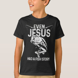 Även Jesus hade en fiskehistoria Rolig fiske Fiska T Shirt
