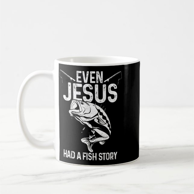 Även Jesus hade en fiskehistoria Roligt fiske Kaffemugg (Vänster)
