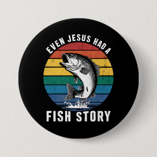 Även Jesus hade fiskelaget Bass Fish Lommny Knapp