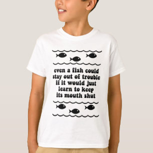 Även kunde en fisk staget ut ur besvära t shirt
