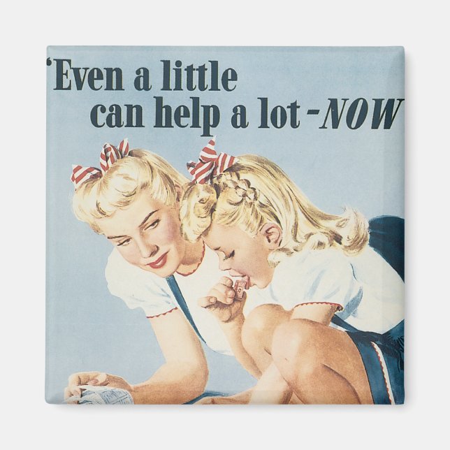 Även lite kan hjälpa Alot-NOW Magnet (Framsidan)