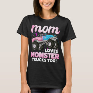 Även mamma Kärlek Monster Lastbilar T Shirt